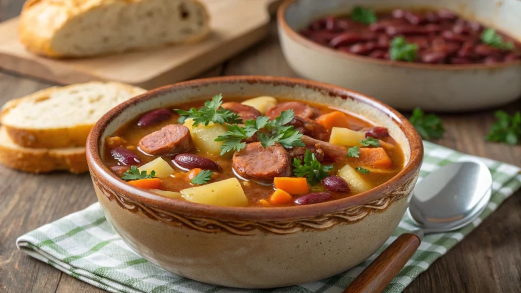 Portuguese Bean Soup in Rustic Bowl.webp