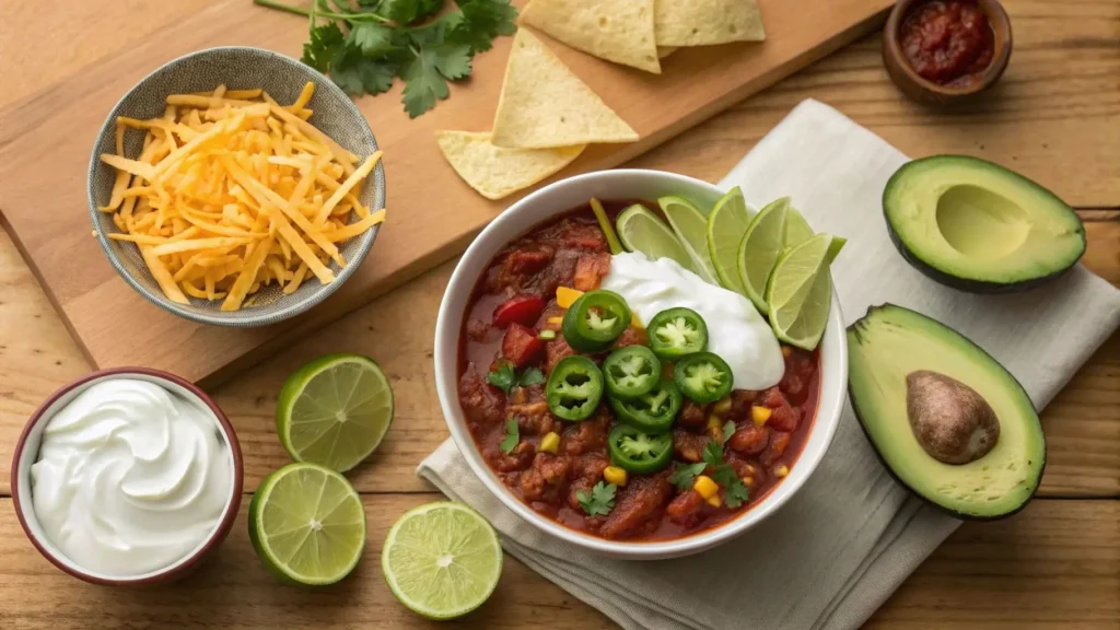 Toppings for the Perfect Bowl of Easy Taco Soup.webp